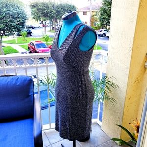R&M collection sequin black dress